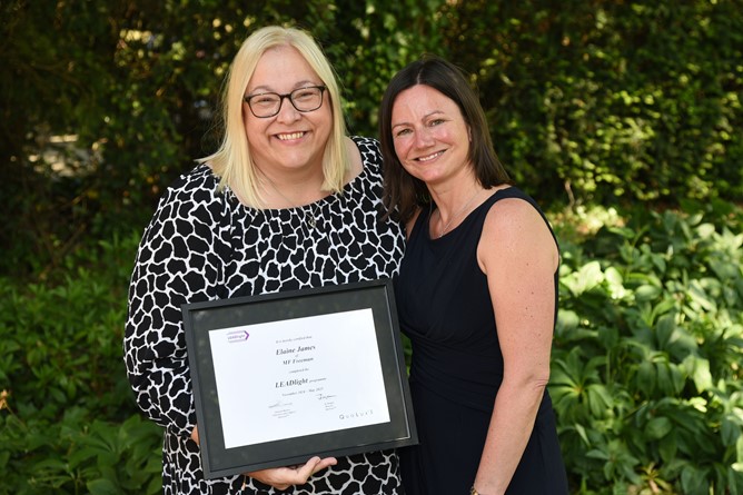 Elaine James and Hayley Coombs